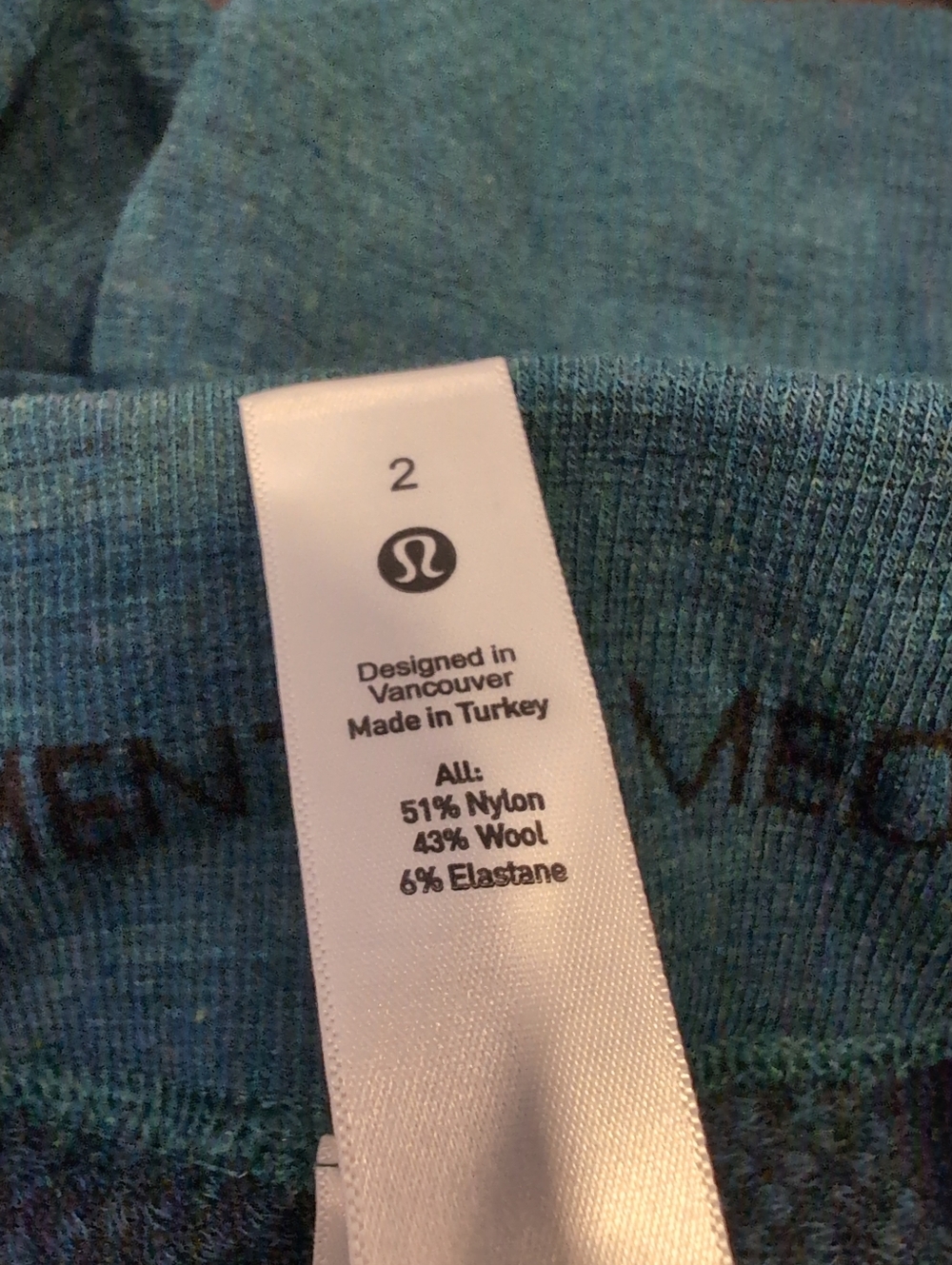 New Lululemon Keep the Heat Thermal High Rise Wool Leggings Green Jasper Size 2 - Picture 12 of 13